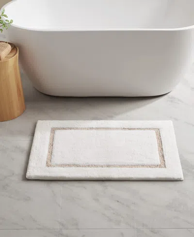 Madison Park Roan Border Tufted Bath Rug, 24" X 36" In White