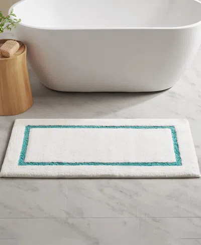 Madison Park Roan Border Tufted Bath Rug, 24" X 48" In Blue