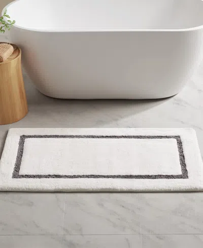 Madison Park Roan Border Tufted Bath Rug, 24" X 48" In Gray