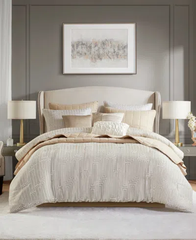 Madison Park Royce Luxury Jacquard 10-pc. Comforter Set, King In White