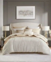 Madison Park Royce Luxury Jacquard Comforter Sets In White