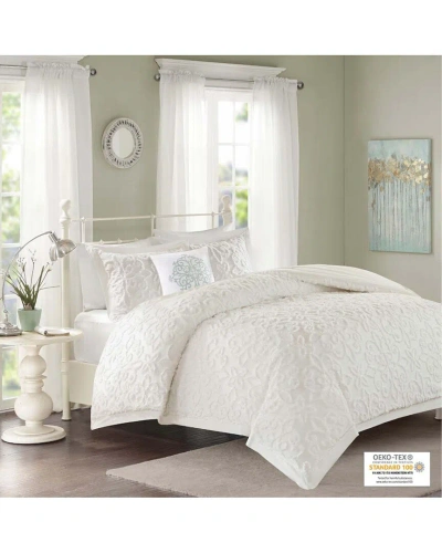 Madison Park Sabrina Tufted Chenille Comforter Set In White