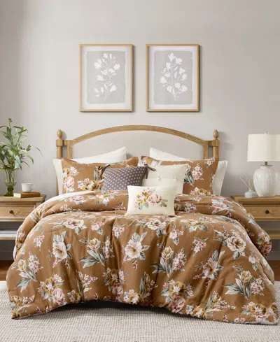 Madison Park Salara Vintage Floral 7-pc. Comforter Set, California King In Brown