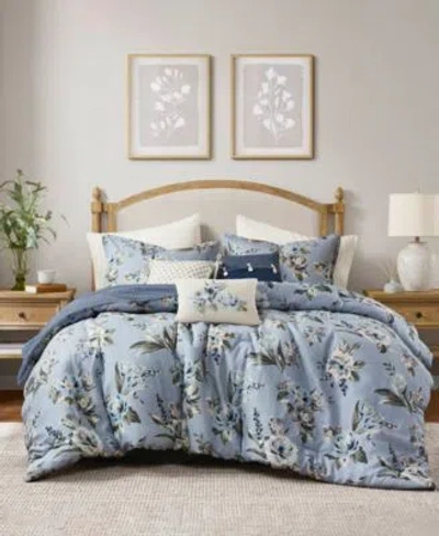 Madison Park Salara Vintage Floral Comforter Sets In Blue