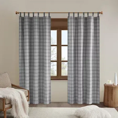 Madison Park Salford Tab Top Light-filtering Single Curtain Panel In Blue