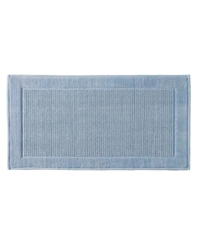 Madison Park Sanctuary Cotton Woven Bath Rug, 24" X 48" In Blue