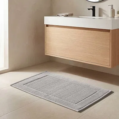 Madison Park Sanctuary Cotton Woven Bath Rug In Gray
