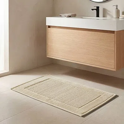 Madison Park Sanctuary Cotton Woven Bath Rug In White