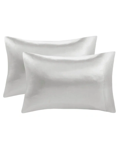 Madison Park Satin Luxury Pillowcase Set In White