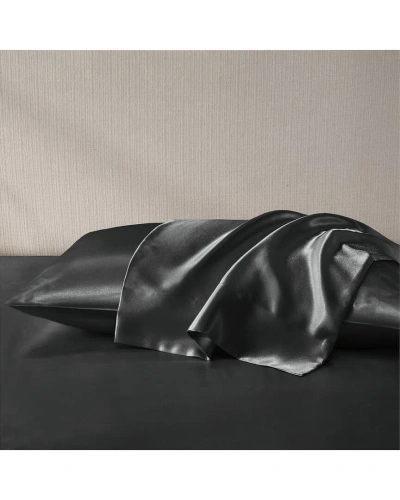 Madison Park Satin Luxury Pillowcase Set In Black