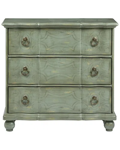 Madison Park Scroll Bun Foot Chest In Green