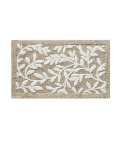 Madison Park Serene Cotton Tufted Bath Rug, 21" X 34" In Taupe
