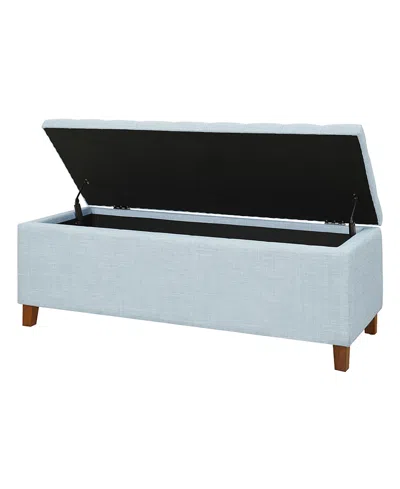 Madison Park Shandra 49" Tufted Top Upholstered Storage Bench In Blue