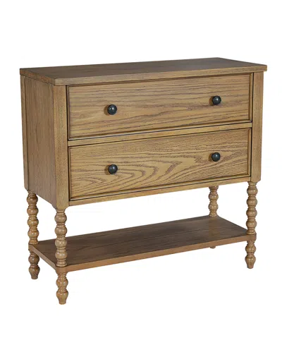 Madison Park Signature 36" Solid Wood Frames 2-drawer Accent Chest In Brown
