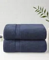 Madison Park Signature Luxury Cotton 2-pc. Bath Sheet, 34" X 68" In Slate Blue