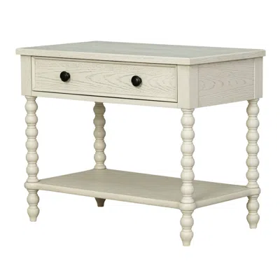 Madison Park Signature Beckett Large Nightstand, Antique Cream Color In White