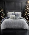 Madison Park Signature Essence Clipped Jacquard 9-pc.comforter Set, Queen In Blue