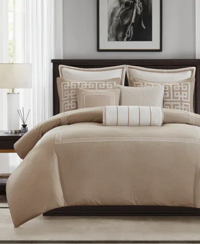 Madison Park Signature Jarvis Embroidery Oversized Duvet Style 8-pc. Comforter Set, Queen In Multi