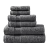 Madison Park Signature Luce 100% Egyptian Cotton 6-pc. Solid Bath Towel Set In Black