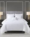 Madison Park Signature Luxury Collection Embroidered 4-pc. Duvet Cover Set, Full/queen In White,grey