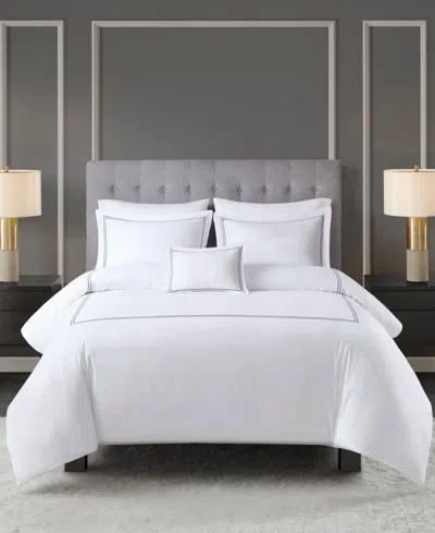 Madison Park Signature Luxury Collection Embroidered 4-pc. Duvet Cover Set, Full/queen In White,white