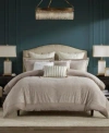 Madison Park Signature Pescal Oversized Velvet Comforter Sets In Sand