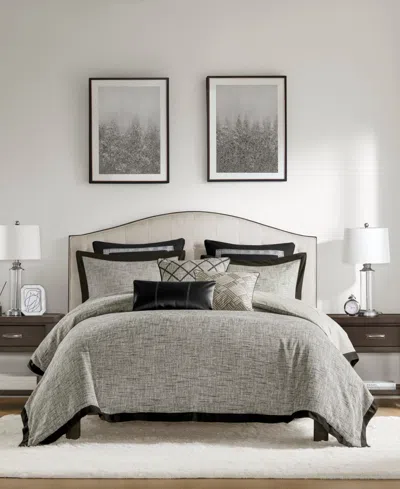 Madison Park Signature Reed Jacquard 9-pc. Comforter Set, King In Gray