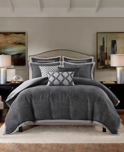 Madison Park Signature Shades Of Grey 8-pc. Comforter Set, Queen In Multi