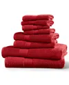 Madison Park Signature Solid Cotton 8-pc. Bath Towel Set In Bright Red
