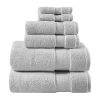 Madison Park Signature Splendor 6-pc. Solid Bath Towel Set In Gray