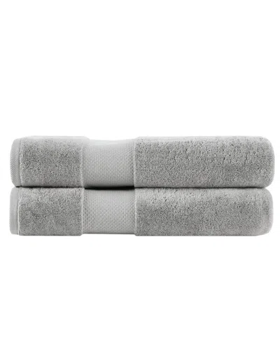 Madison Park Signature Turkish Cotton Bath Sheet Set, 35" X 70" In Grey