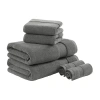 Madison Park Signature Turkish Oversized Cotton Solid 6-pc. Solid Bath Towel Set In Gray