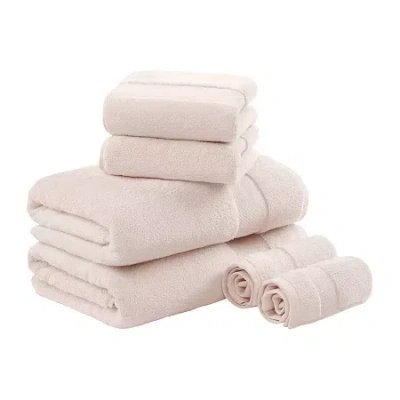 Madison Park Signature Turkish Oversized Cotton Solid 6-pc. Solid Bath Towel Set In Pink