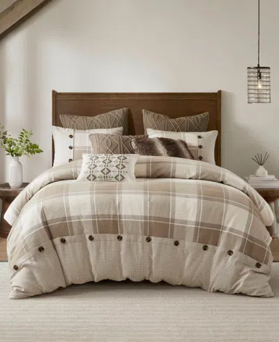Madison Park Signature Urban Cabin Jacquard Cotton 9-pc.comforter Set, King In Sand