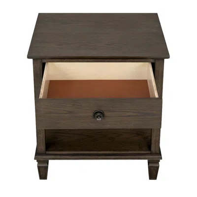 Madison Park Signature Victoria Bedside Table, Antique Brown Color In Gray