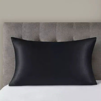Madison Park Single Silk Pillowcase In Black