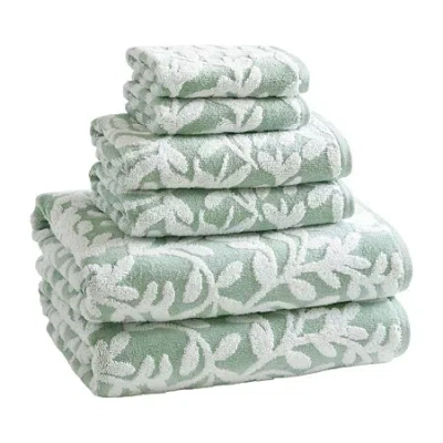 Madison Park Skyler 6-pc. Quick Dry Bath Towel Set In Green