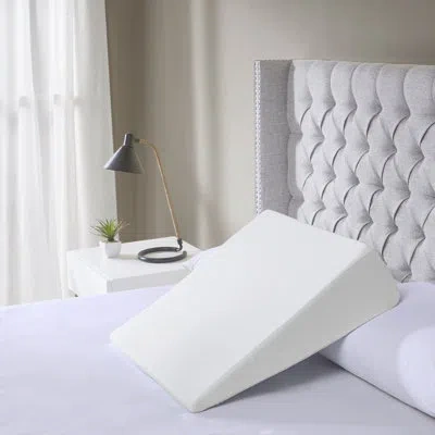 Madison Park Sleep Philosophy Memory Foam Wedge Pillow In White