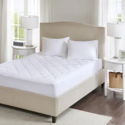 Madison Park Sleep Philosophy Serenity Deep Pocket Hypoallergenic Waterproof Mattress Pad In White