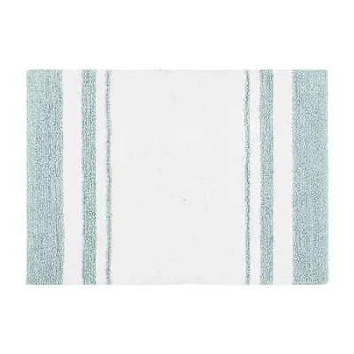 Madison Park Spa Cotton Reversible Bath Rug In Blue
