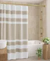 Madison Park Spa Waffle 3m-scotchgard Shower Curtain, 108" X 72" In Brown