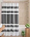 Madison Park Spa Waffle 3m-scotchgard Shower Curtain, 108" X 72" In Charcoal