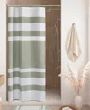 Madison Park Spa Waffle 3m-scotchgard Shower Curtain, 36" X 72" In Sage Green