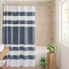 Madison Park Spa Waffle 3m Scotchgard Shower Curtain In Blue