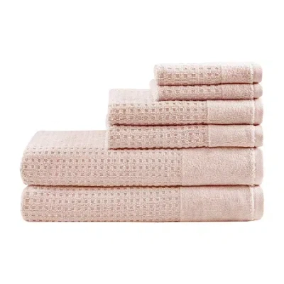Madison Park Spa Waffle 6-pc. Quick Dry Bath Towel Set In Pink