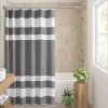 Madison Park Spa Waffle With 3m Treatment Shower Curtain In Black