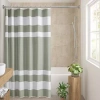 Madison Park Spa Waffle With 3m Treatment Shower Curtain In Green