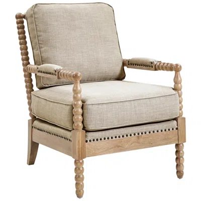 Madison Park Sunnee Grey Fabric Accent Chair In Brown