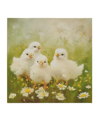 Madison Park Sunshine Animals Chicks Canvas Wall Art In Medium Gre