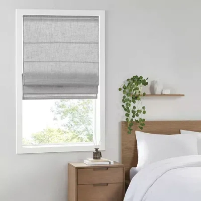Madison Park Suvi Cordless Light-filtering Roman Shade In Gray